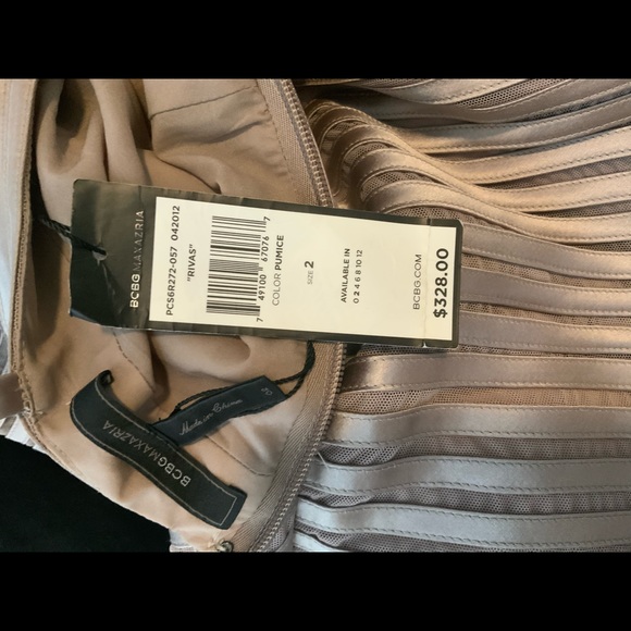BCBGMAXAZRIA Women's Cocktail Dress Champagne - Picture 6 of 6